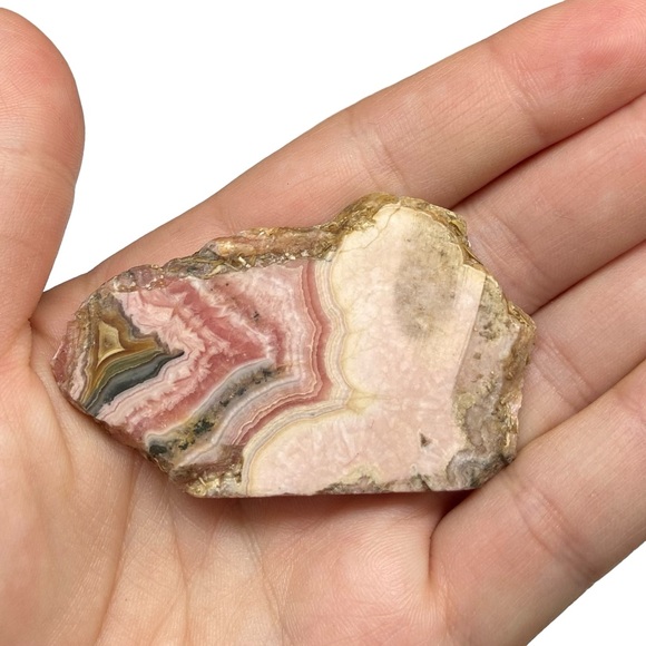 Rhodochrosite Slab Natural Stone Crystal Crystals Home Decor Gift Pink - Picture 3 of 8